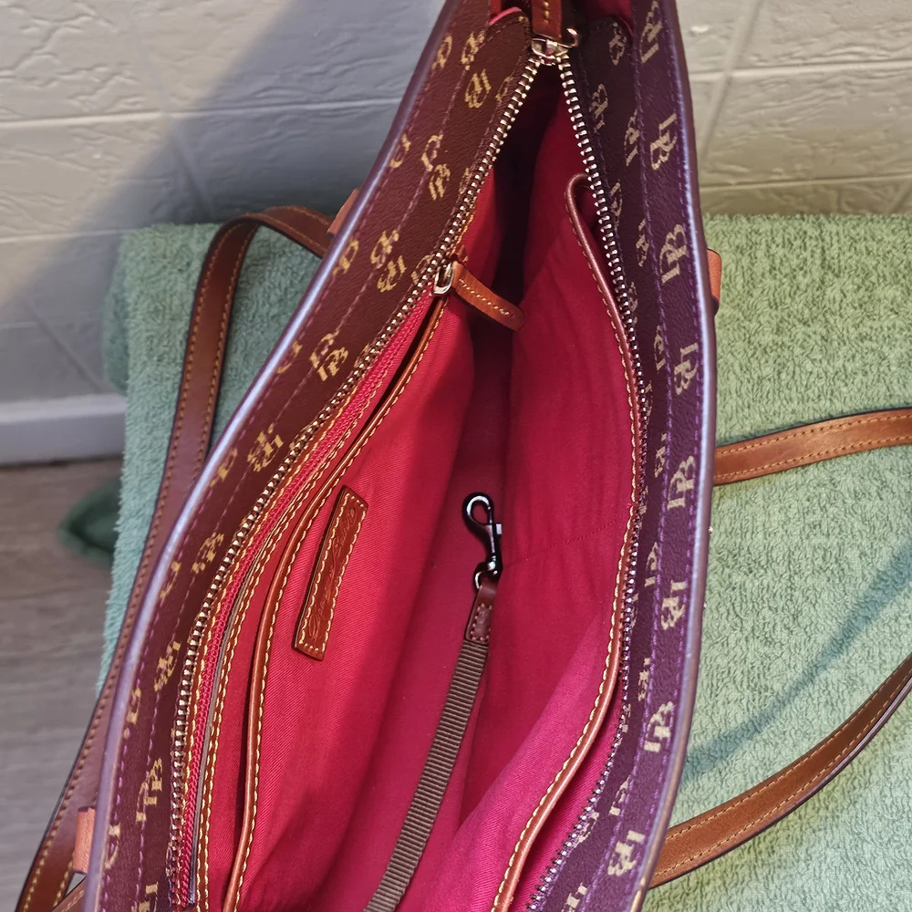 Dooney & Bourke Wine-Colored Tote Bag - Picture 9 of 10
